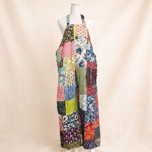 Rising International Patchwork Wide Leg Jumpsuit Romper NWT One Size Boho Cotton